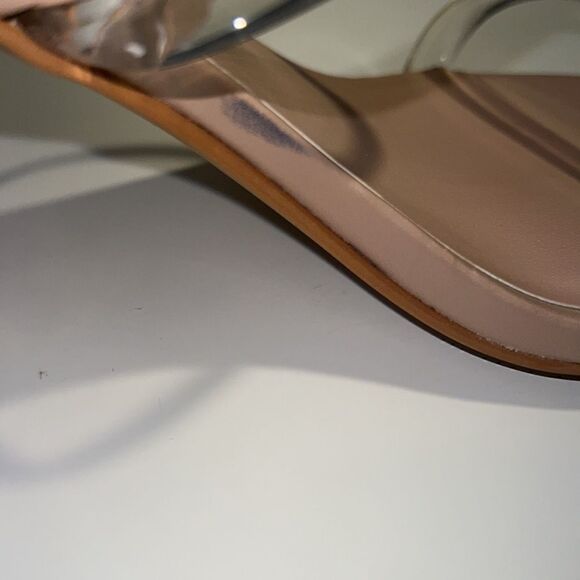 Dolce Vita Clear Double Strap Snake Print Heel Sandals Size 9.5 - Picture 14 of 16